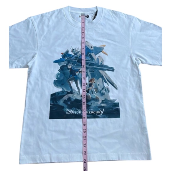 GUNDAM 45th Anniversary X Uniqlo Witch of Mercury White Printed T-Shirt Size XS - Picture 8 of 10